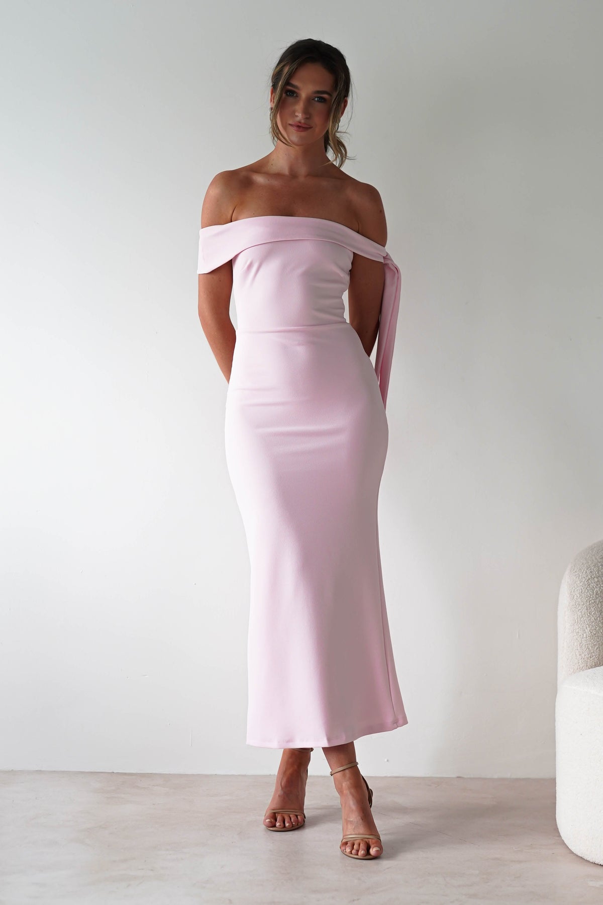 Amalthea Off the Shoulder Midaxi | Pink-Oh Hello Clothing