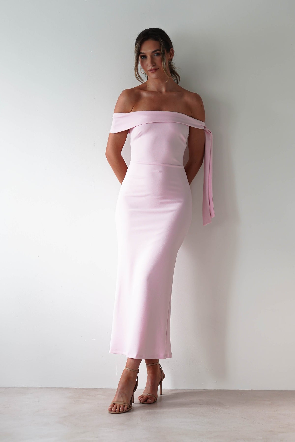 Amalthea Off the Shoulder Midaxi | Pink-Oh Hello Clothing