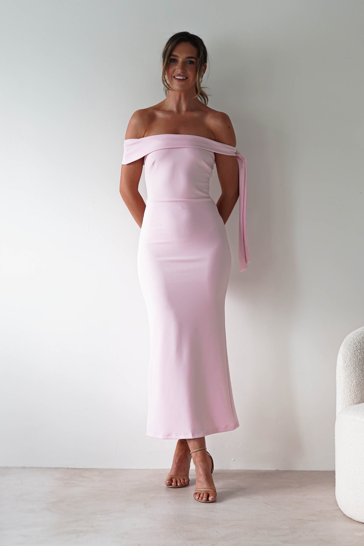 Amalthea Off the Shoulder Midaxi | Pink-Oh Hello Clothing