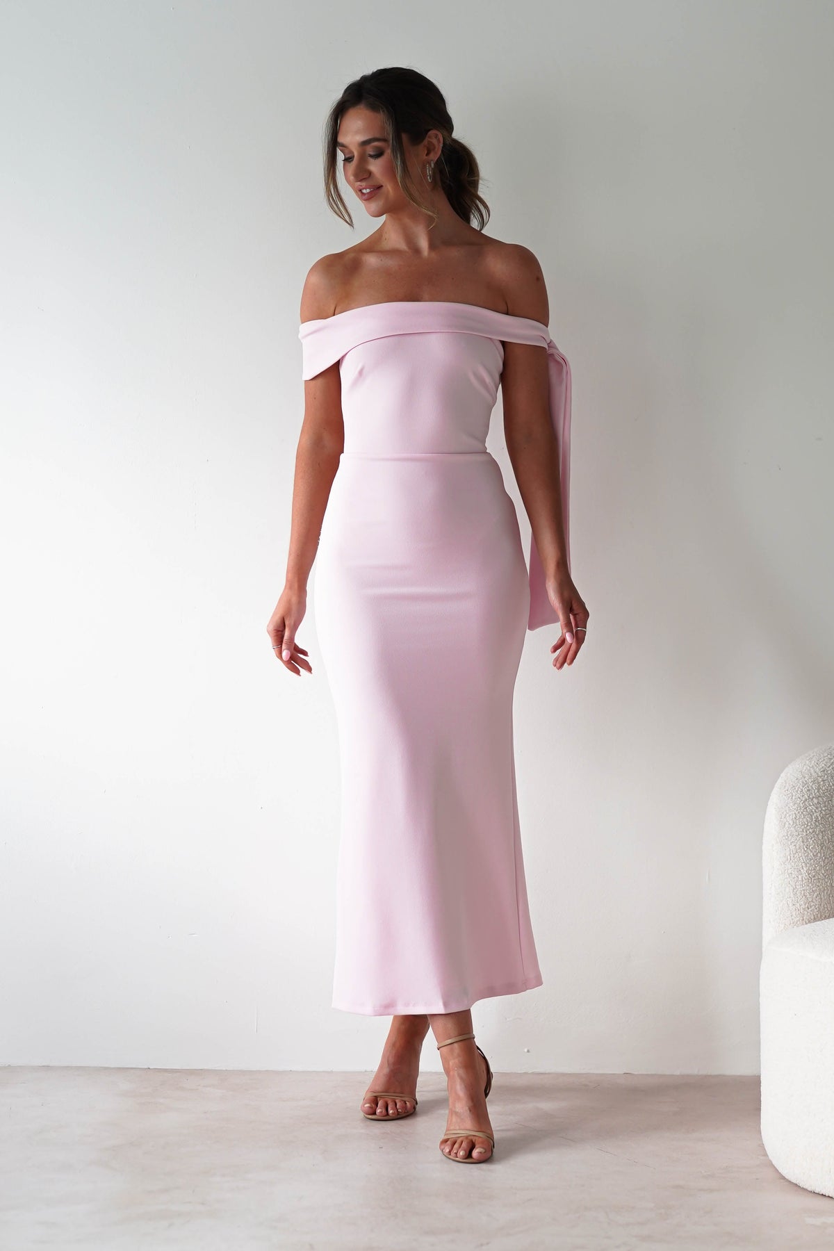 Amalthea Off the Shoulder Midaxi | Pink-Oh Hello Clothing