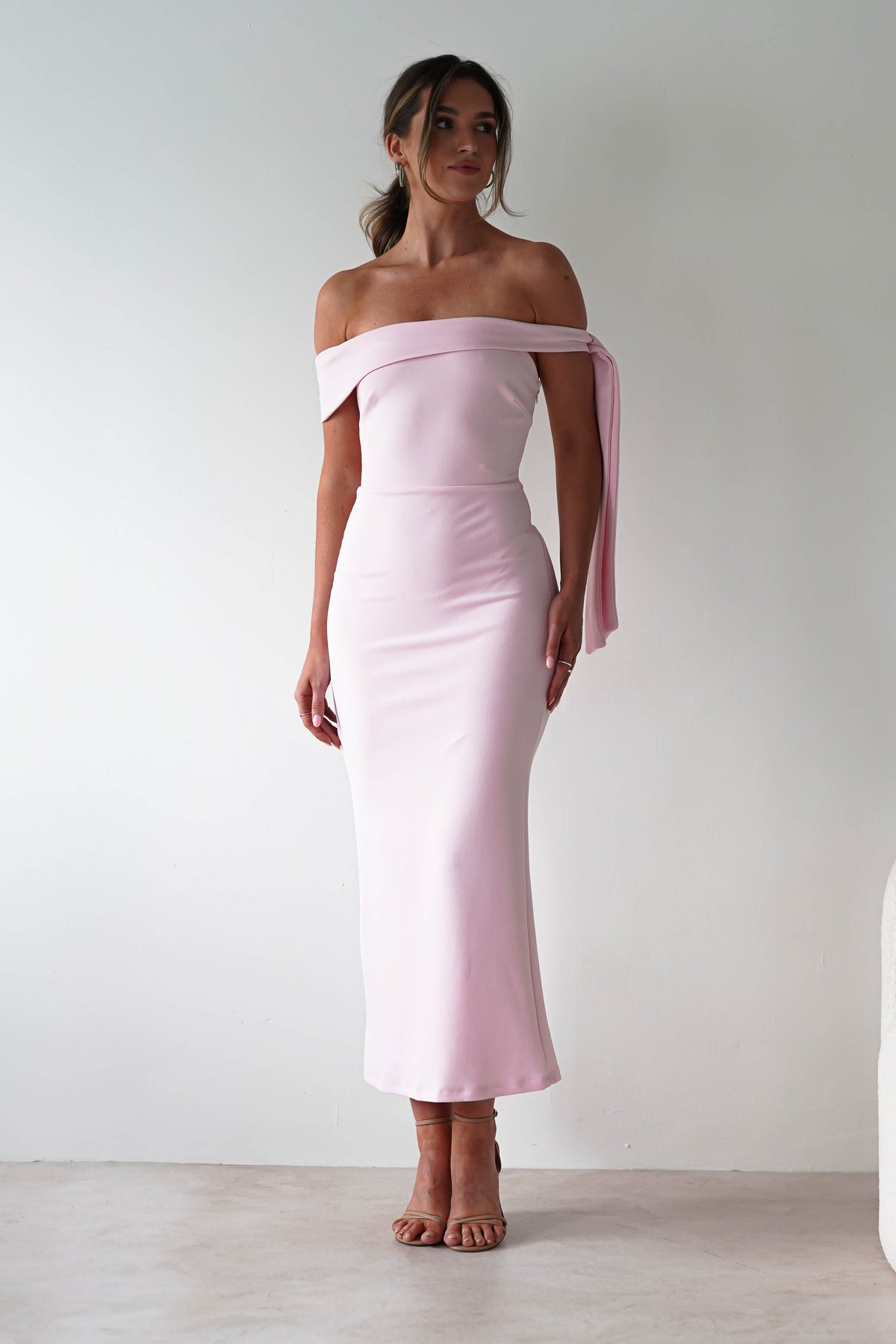 Amalthea Off the Shoulder Midaxi | Pink-Oh Hello Clothing