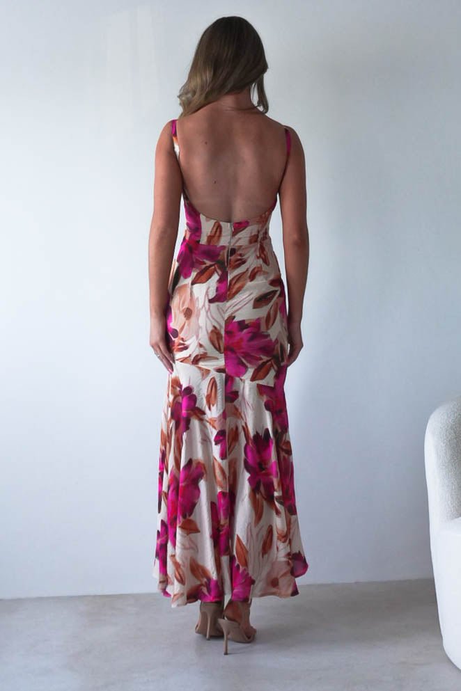Amari Floral Print Midaxi Dress | Mixed Print-Oh Hello Clothing