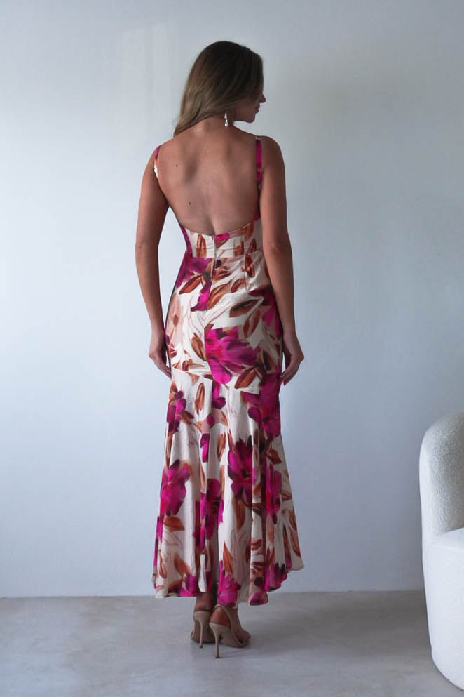 Amari Floral Print Midaxi Dress | Mixed Print-Oh Hello Clothing