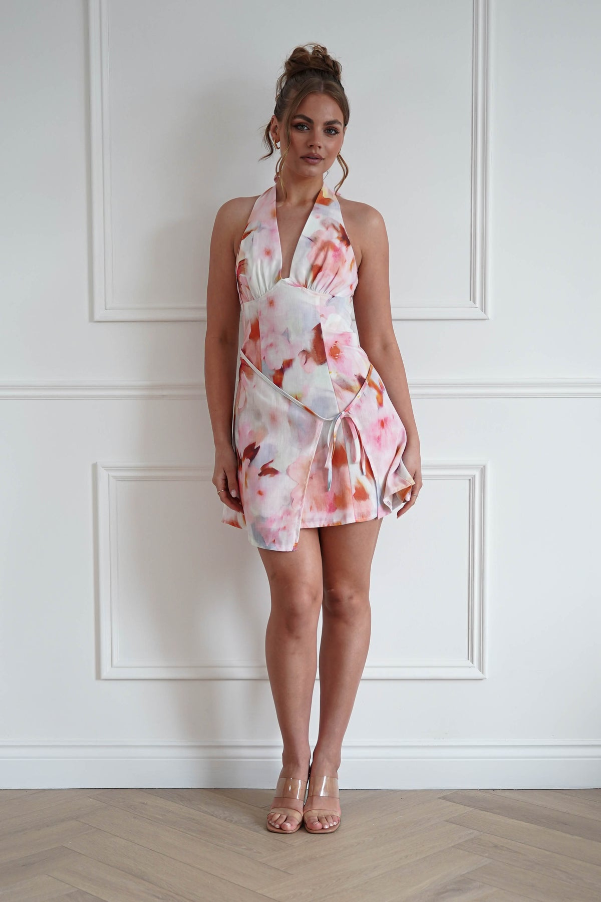 Amelia Cotton Floral Mini Dress | Mixed Print-Oh Hello Clothing