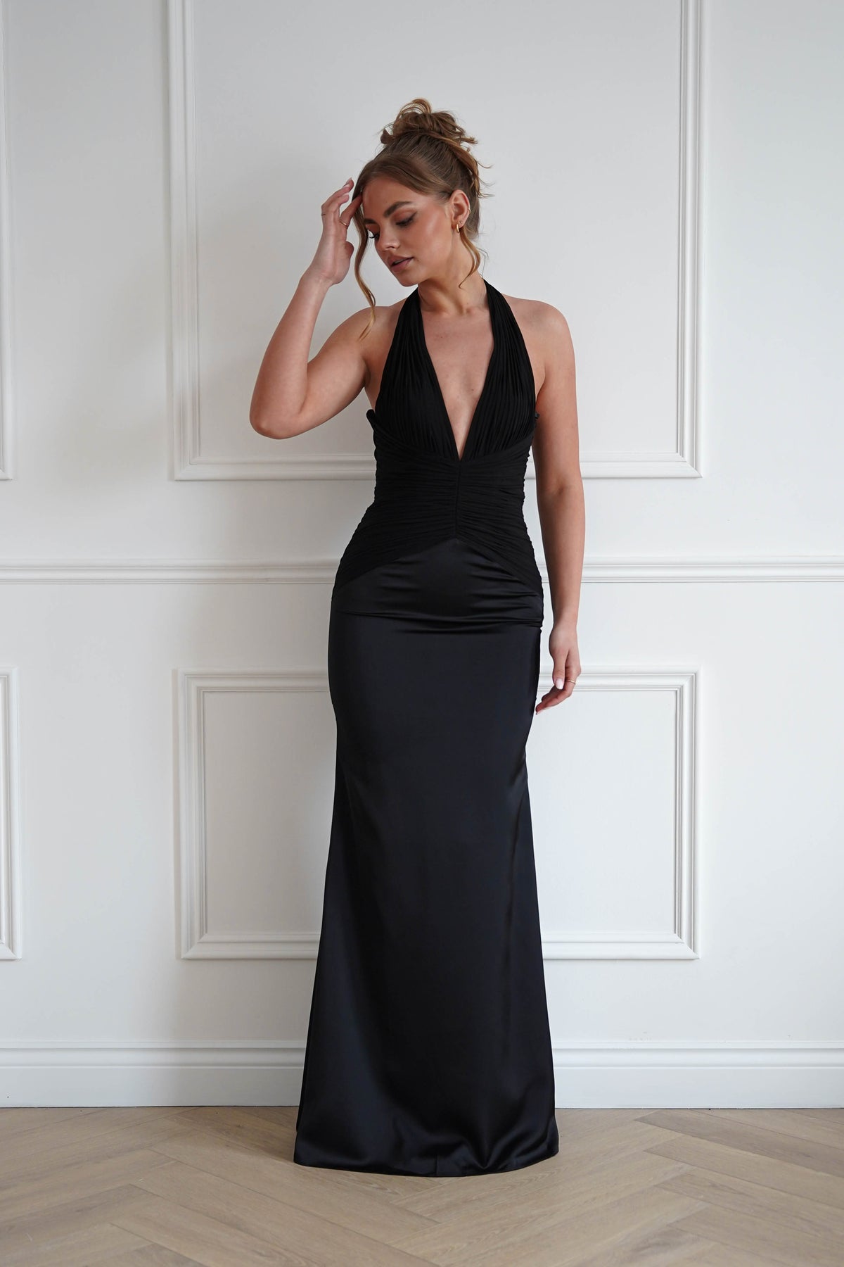 Austin Bodycon Halterneck Maxi Dress | Black-Oh Hello Clothing