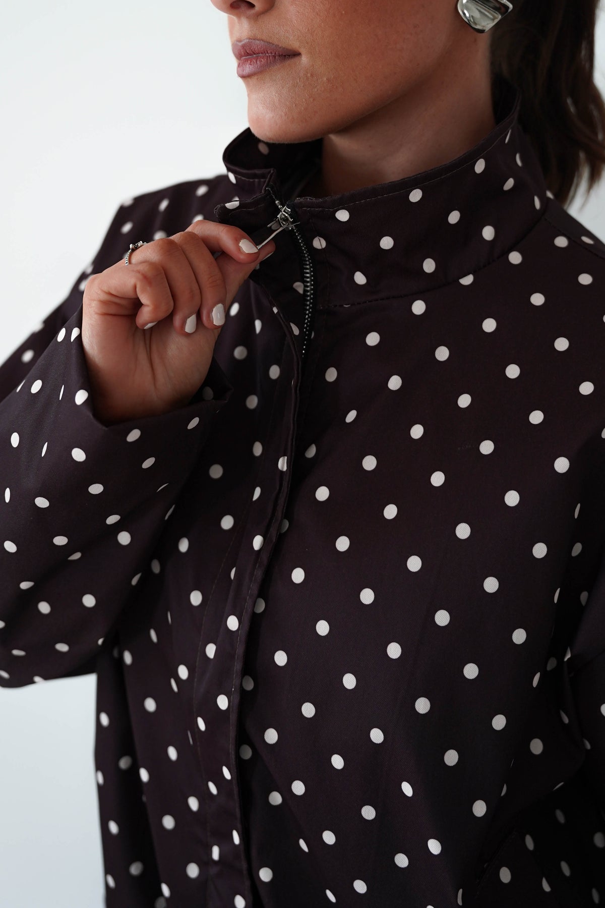 Becca Polka Dot Jacket | Brown-Oh Hello Clothing