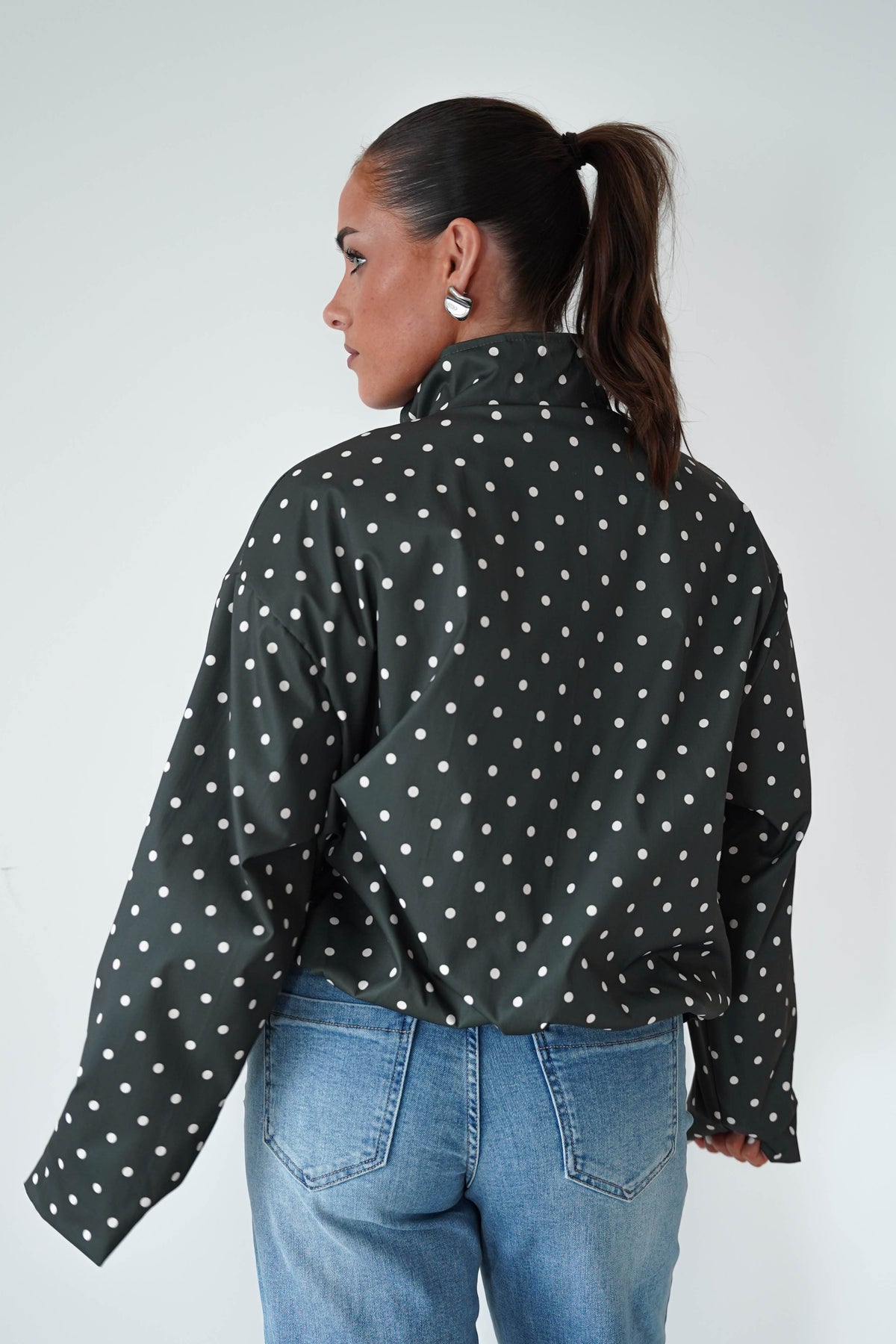 Becca Polka Dot Jacket | Green-Oh Hello Clothing