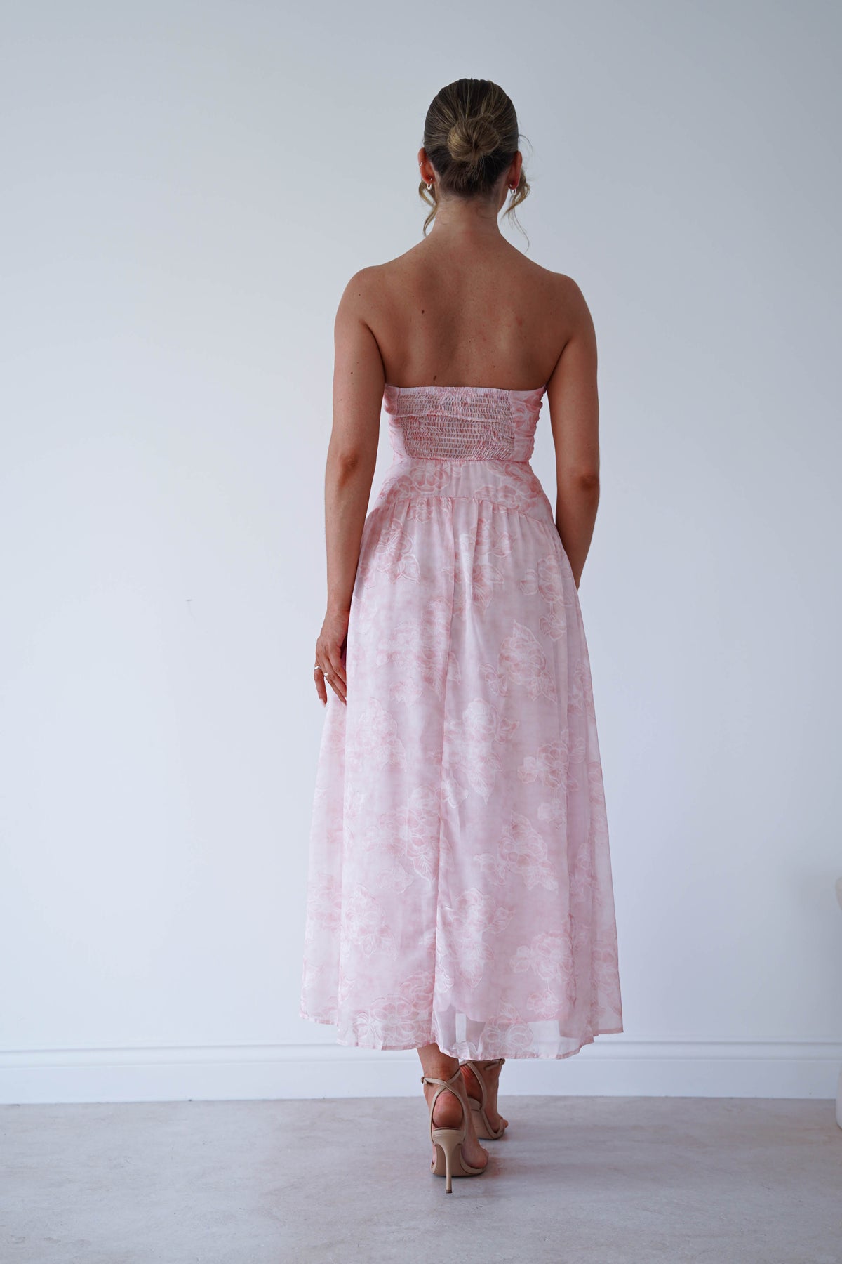 Belrose Floral Strapless Maxi Dress | Pink-Oh Hello Clothing