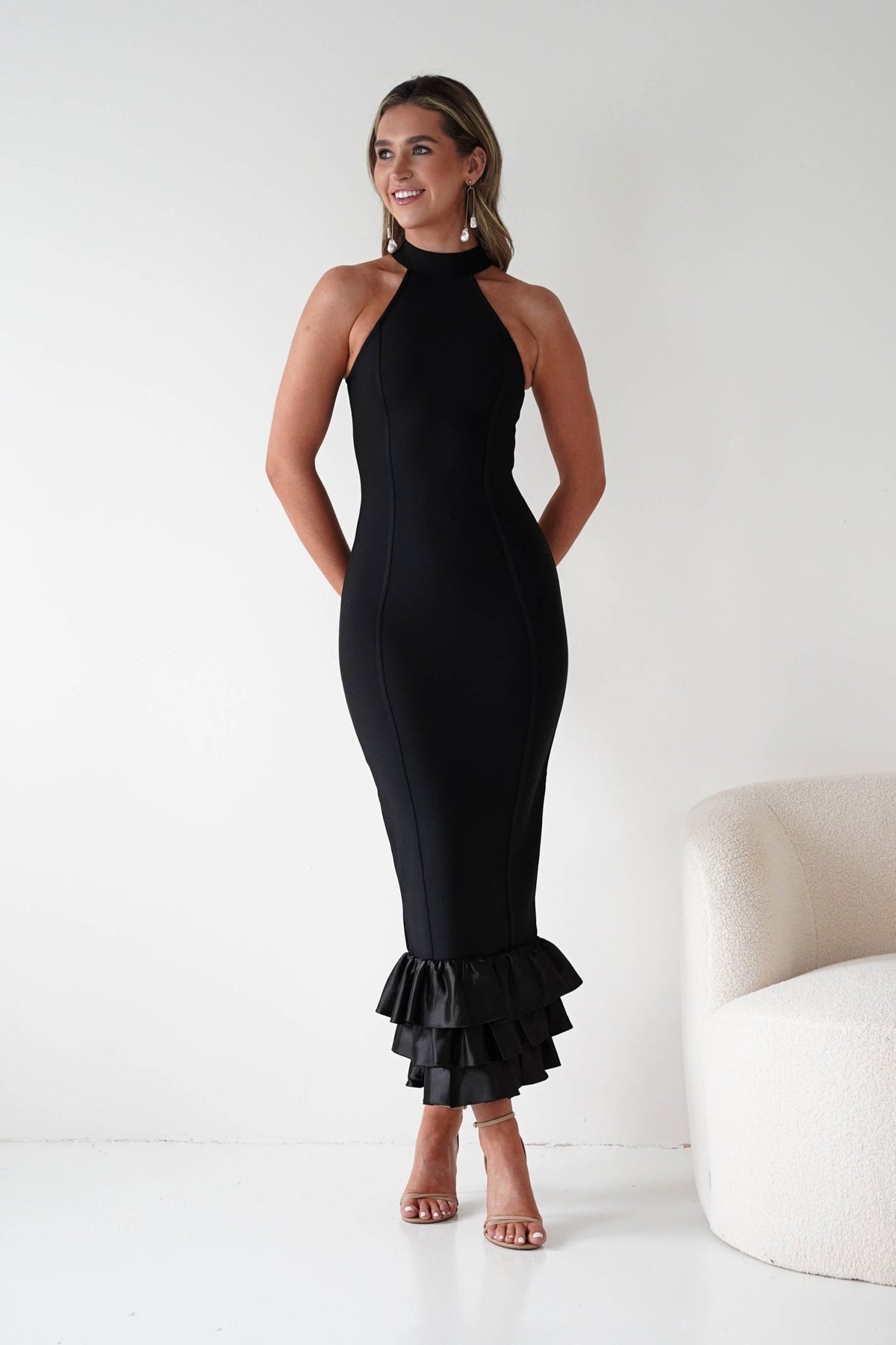 Bryonie Bodycon Bandage Maxi Dress | Black-Oh Hello Clothing