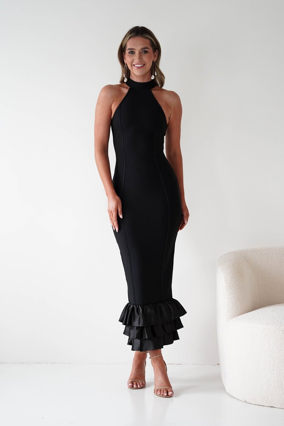 Bryonie Bodycon Bandage Maxi Dress | Black-Oh Hello Clothing