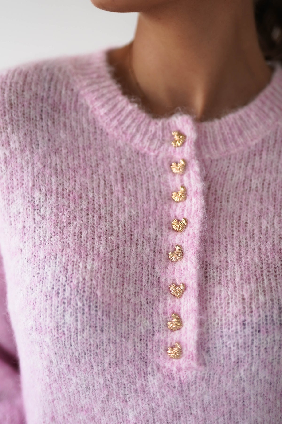 Calix Button Detail Knit Jumper | Pink-Oh Hello Clothing
