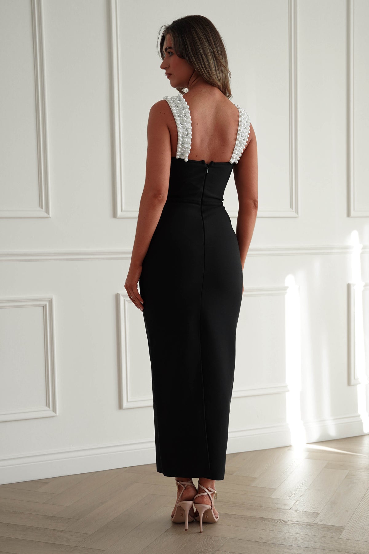 Oh Hello Clothing Women > Clothing > Dresses *DONE-F&P|613376 |black dress with white embellishment