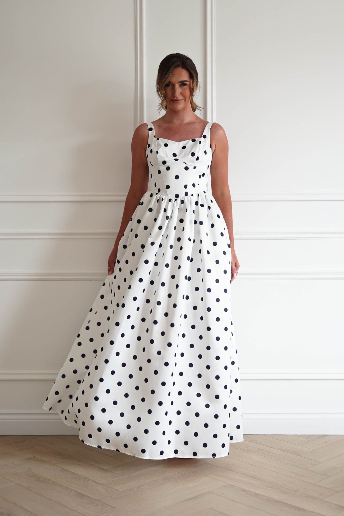 Coraline Polka Dot Maxi Dress | White-Oh Hello Clothing