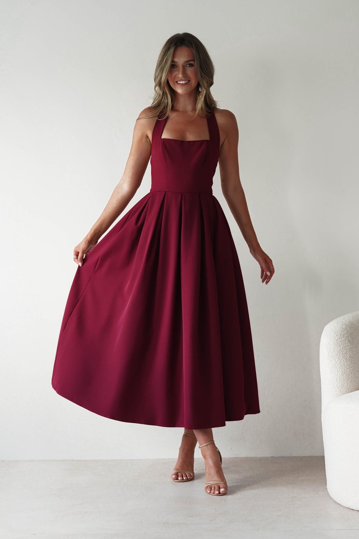 Daria Halter Neck Midi Dress | Wine-Oh Hello Clothing