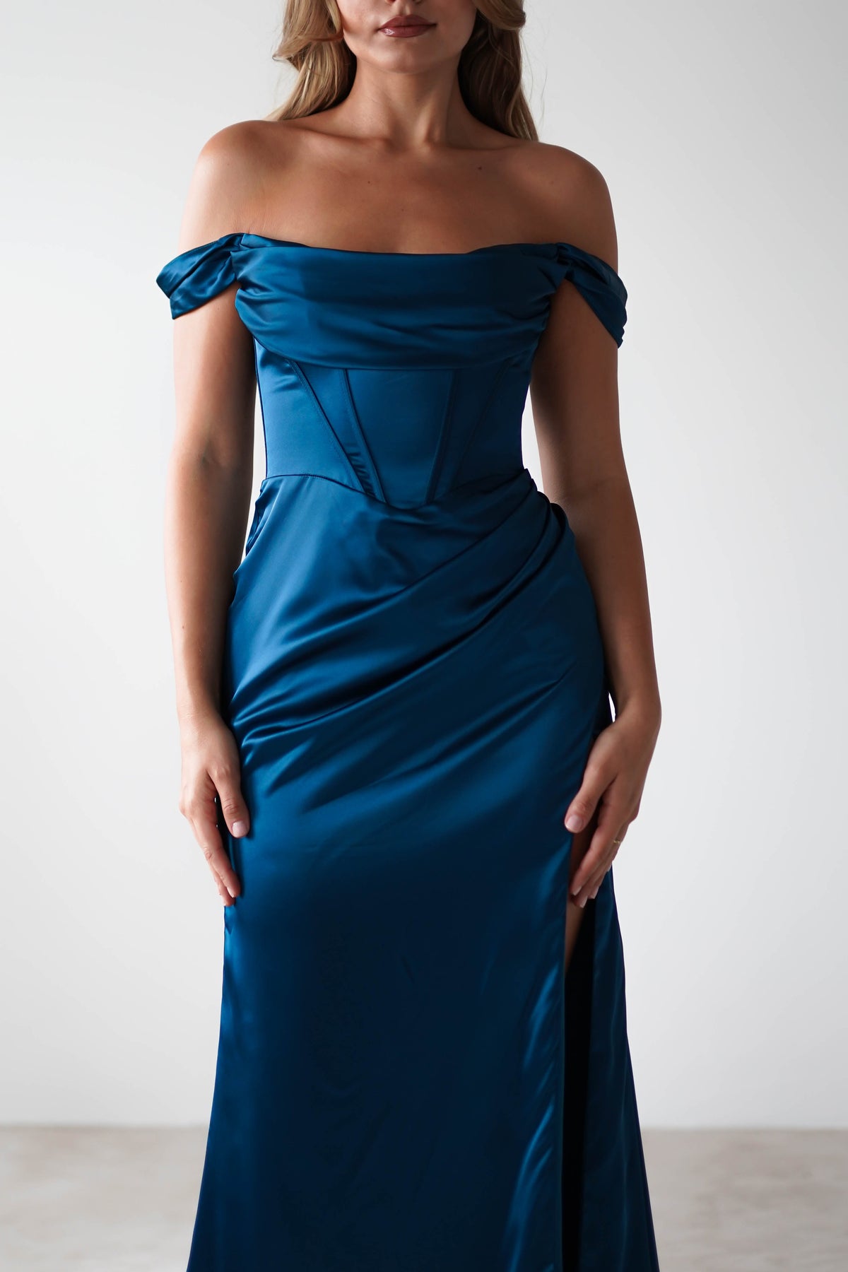 Dionne Soft Coset Maxi Gown | French Navy-Oh Hello Clothing