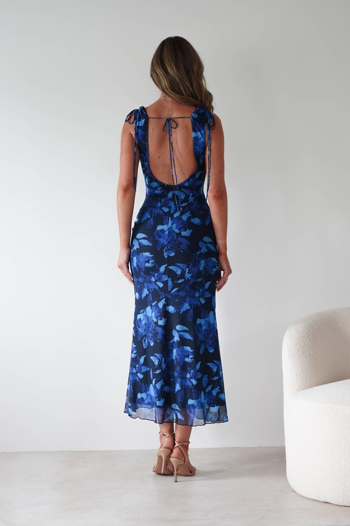 Donatella Mesh Floral Maxi Dress | Blue Print-Oh Hello Clothing