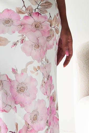 Elaina Halternack Floral Maxi Dress | Pink Print-Oh Hello Clothing