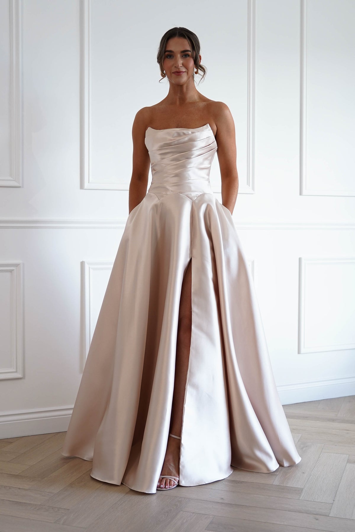 Oh Hello Clothing Women > Clothing > Dresses *DONE-F&P| 835178| TAUPE GOWN (Copy)