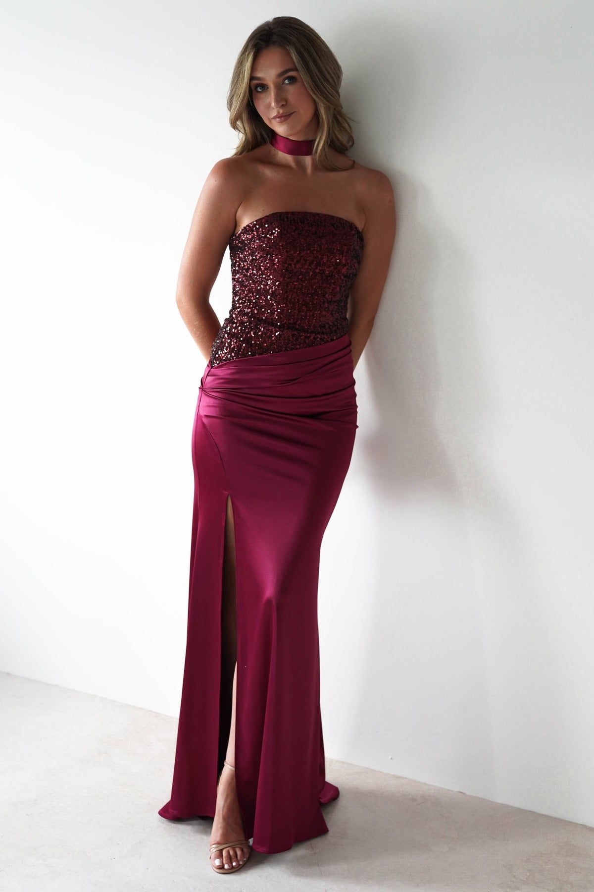 Elysia Sequin Embellished Bodice Gown | Wine-Oh Hello Clothing