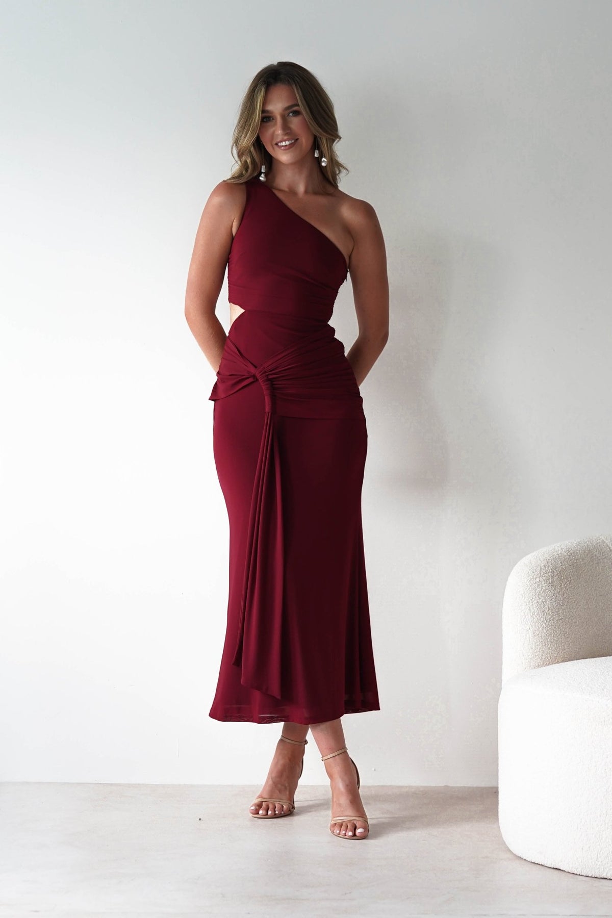 Georgia Mesh Midaxi Dress | Wine-Oh Hello Clothing
