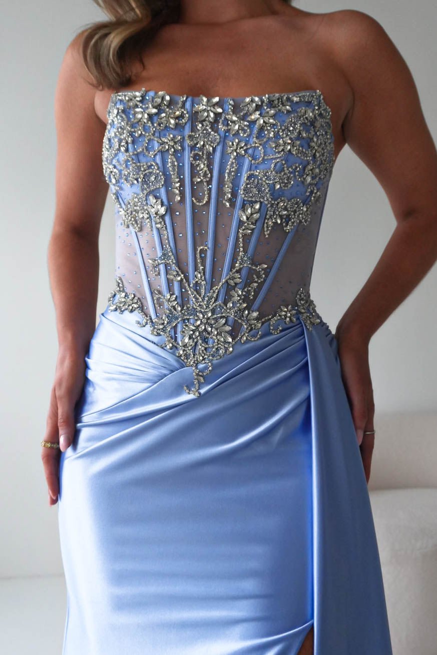 Ginny Embellished Corset Gown | Blue-Oh Hello Clothing