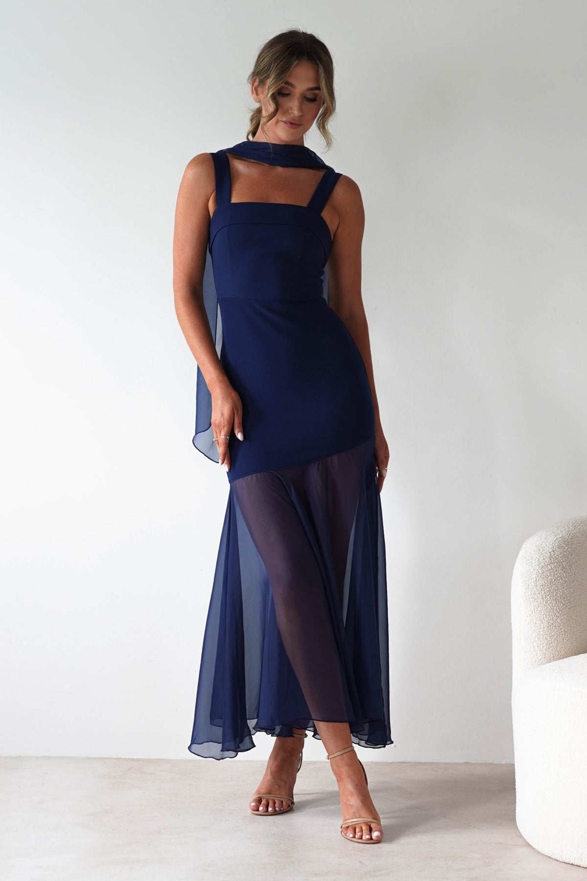Harmony Square Neck Bodycon Maxi Dress | Navy-Oh Hello Clothing