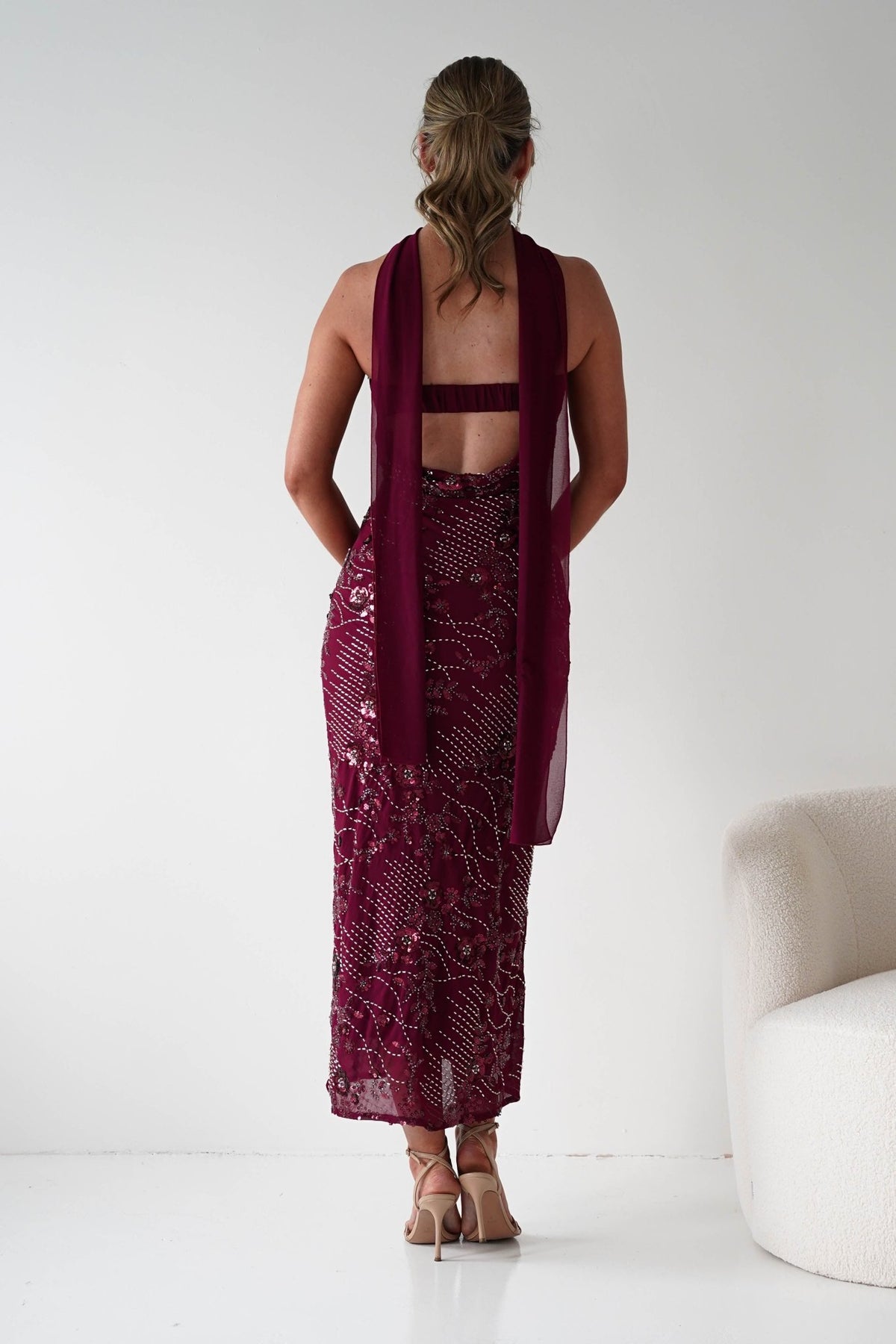 Hayleigh Beaded Strapless Maxi Dress | Wine-Oh Hello Clothing