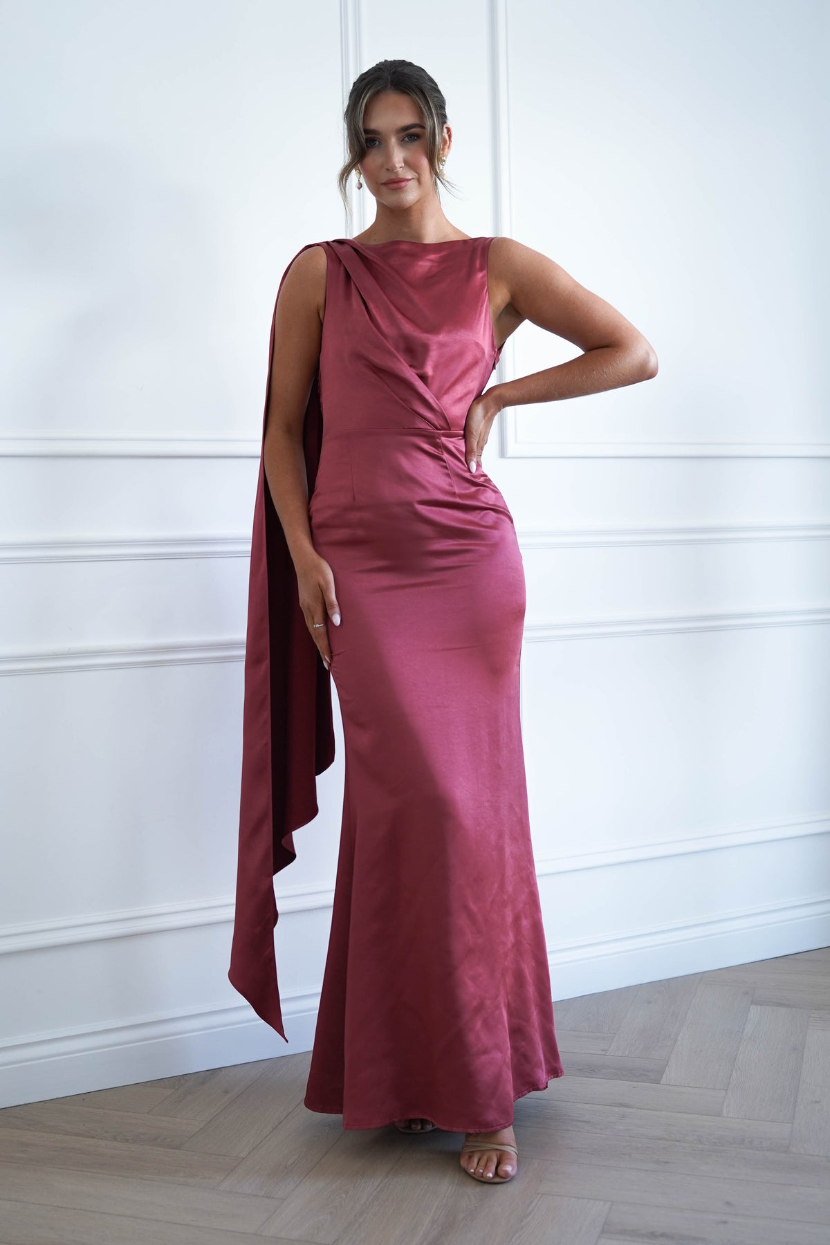 Hope Satin Drape Maxi Dress | Marsela-Oh Hello Clothing