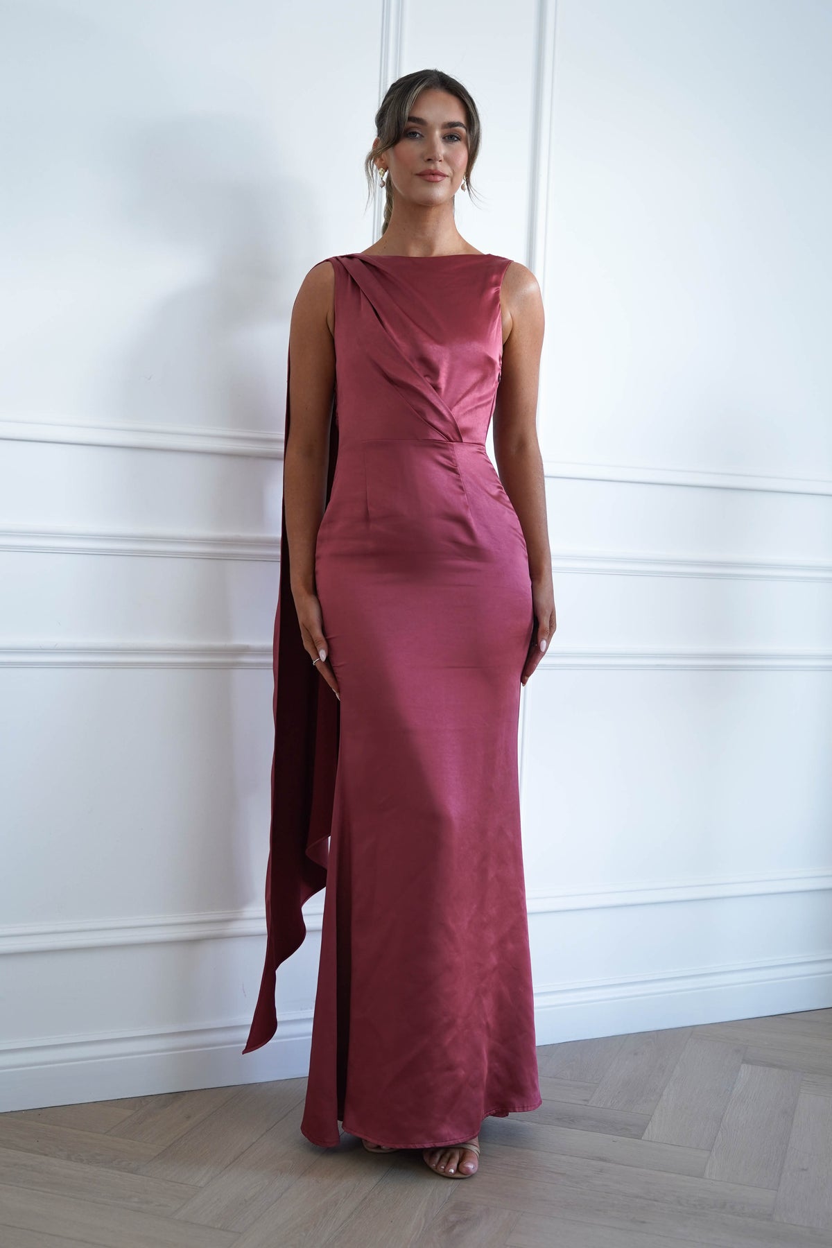 Hope Satin Drape Maxi Dress | Marsela-Oh Hello Clothing