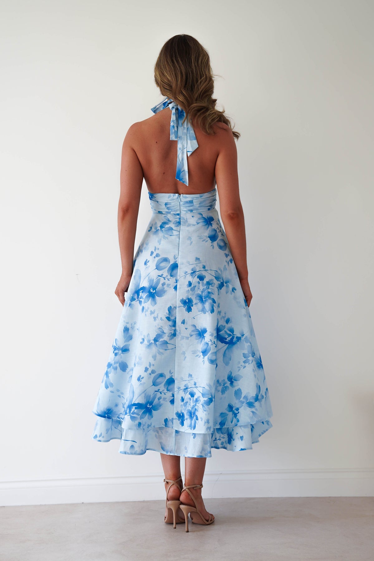 Izira Floral Print Midaxi Dress | Blue-Oh Hello Clothing