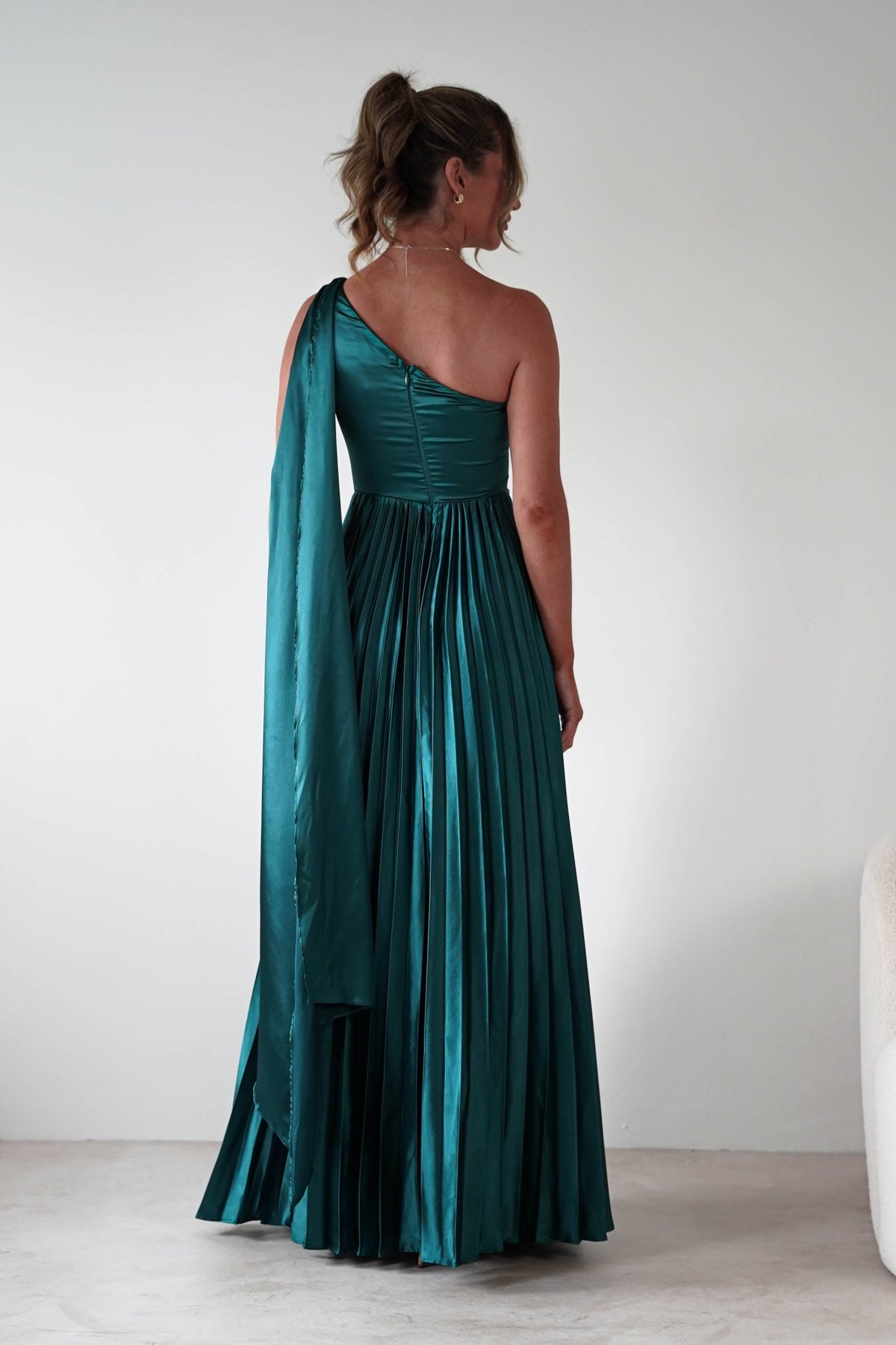 Jianna Peated Maxi Dress | Emerald Green-Oh Hello Clothing