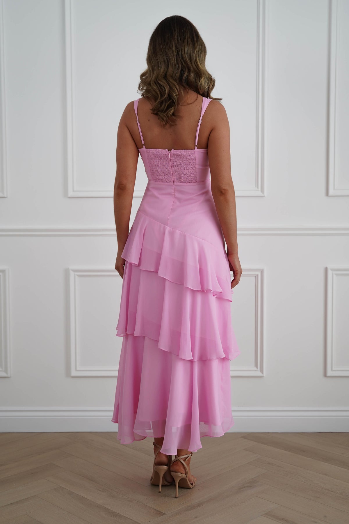 Karey Tiered Maxi Dress | Pink-Oh Hello Clothing