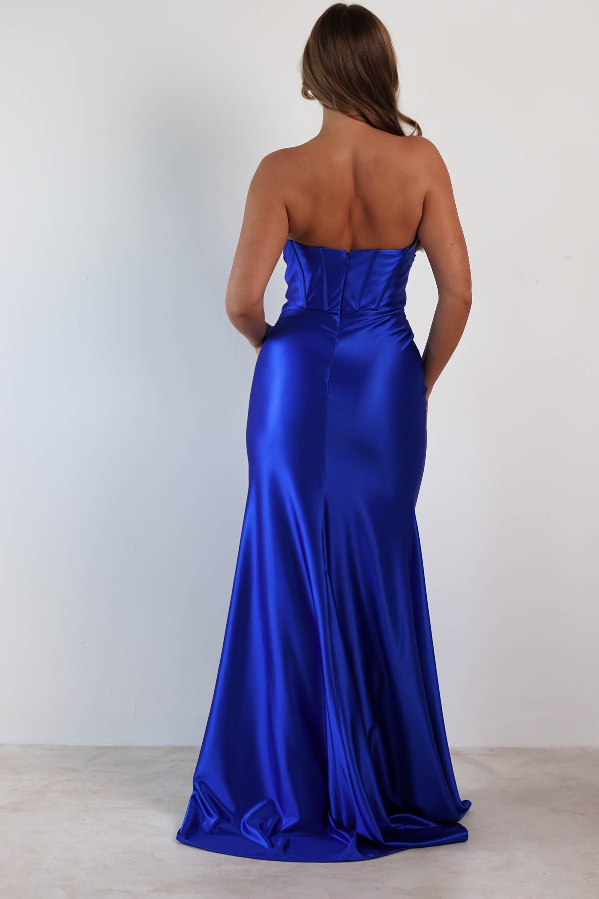 Karra Bodycon Strapless Gown | Royal Blue-Oh Hello Clothing