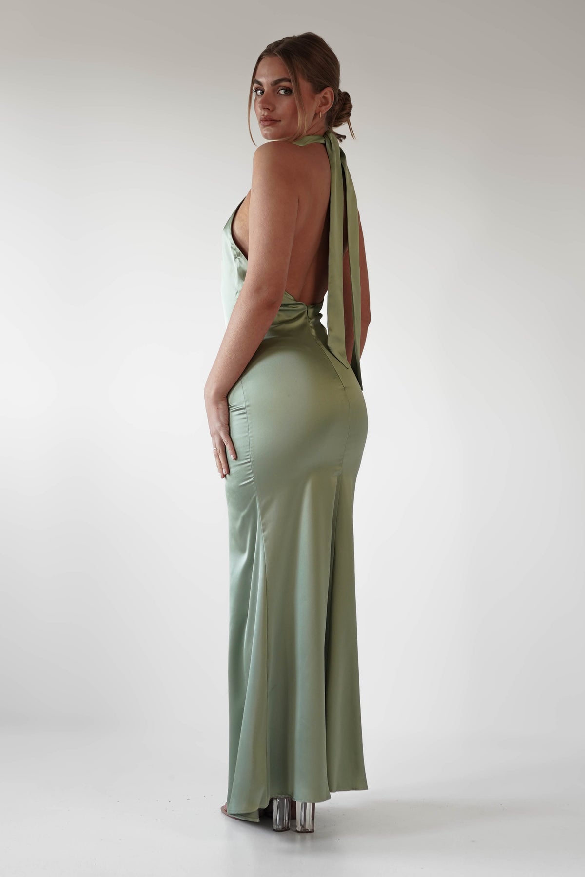 Kartia Halterneck Maxi Gown | Sage-Oh Hello Clothing