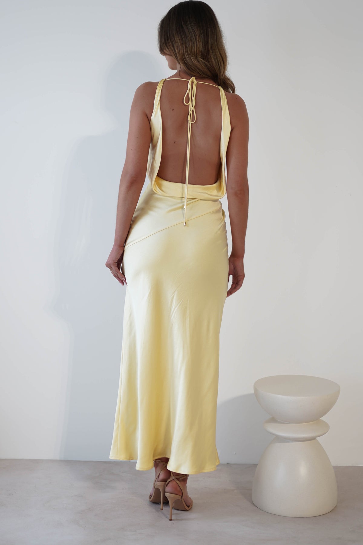 Leah Cowl Neckline Maxi Dress | Yellow-Oh Hello Clothing