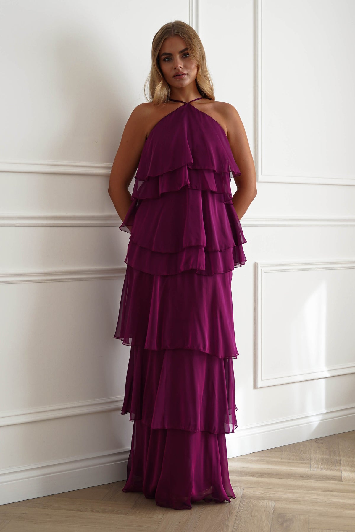 Liora Soft Ruffle Maxi Dress | Plum-Oh Hello Clothing