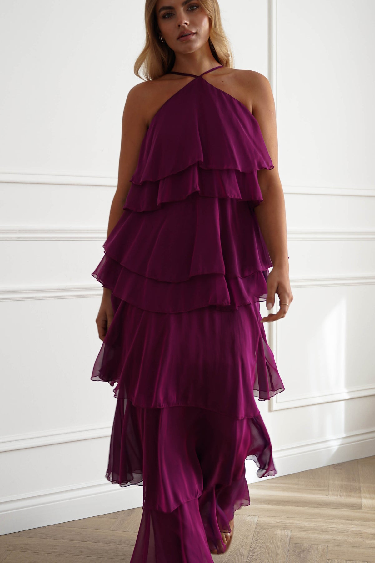Liora Soft Ruffle Maxi Dress | Plum-Oh Hello Clothing