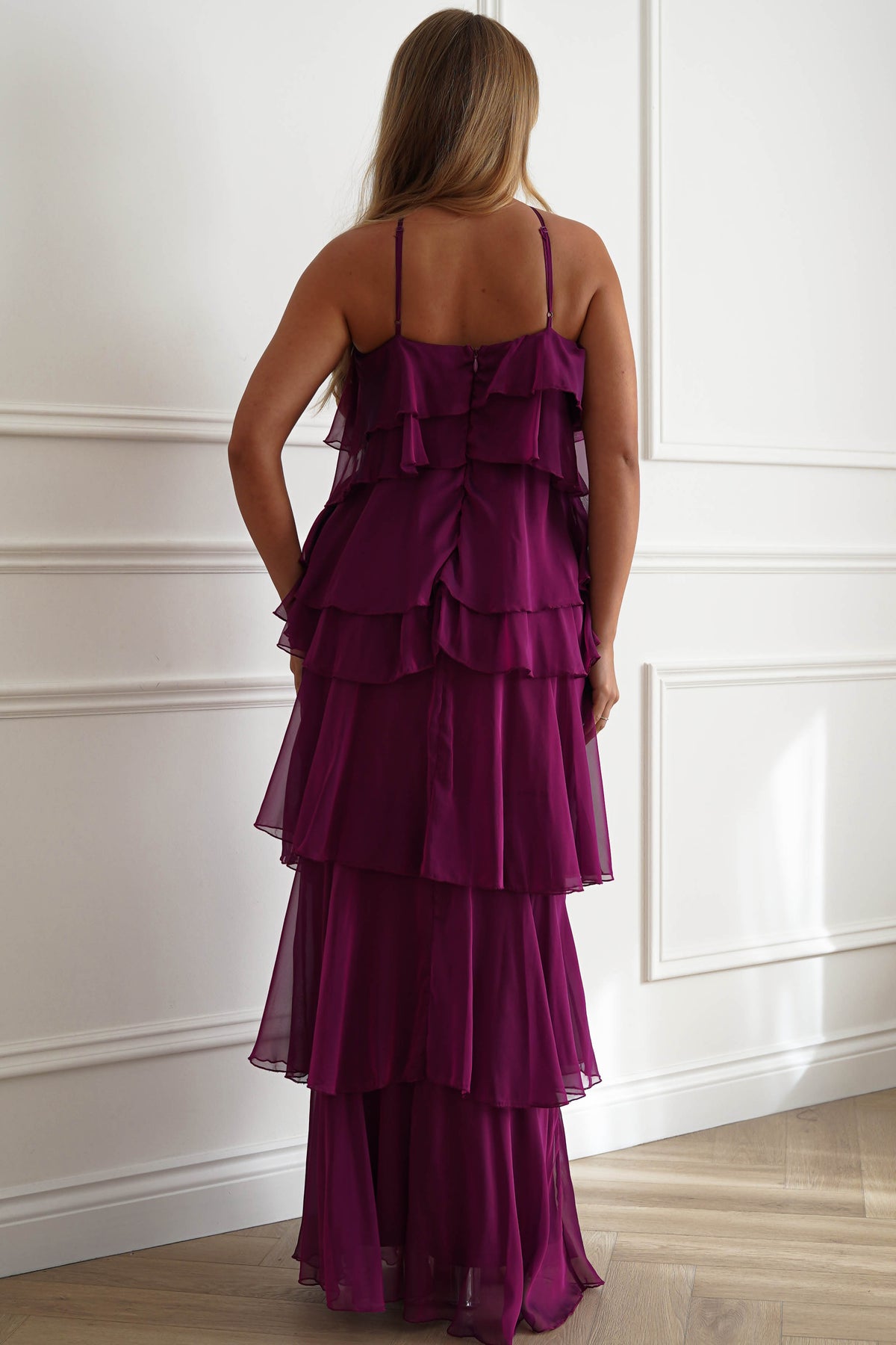 Liora Soft Ruffle Maxi Dress | Plum-Oh Hello Clothing