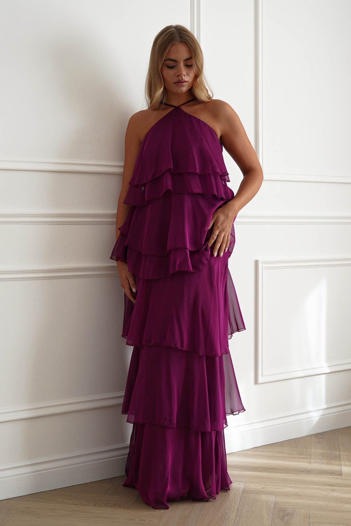 Liora Soft Ruffle Maxi Dress | Plum-Oh Hello Clothing