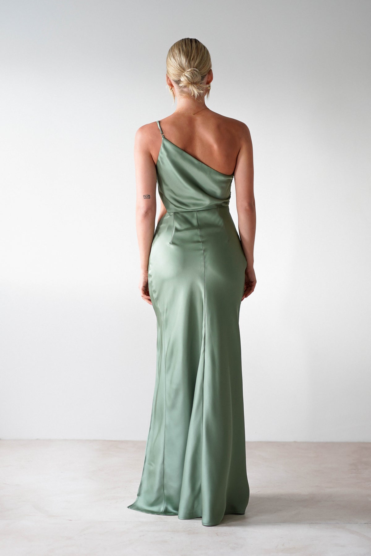 Lyra Soft Matte Satin Maxi Dress | Olive-Oh Hello Clothing