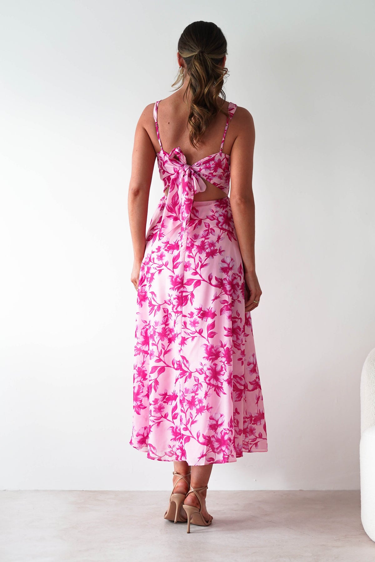 Maisie Floral Skater Maxi Dress | Pink-Oh Hello Clothing