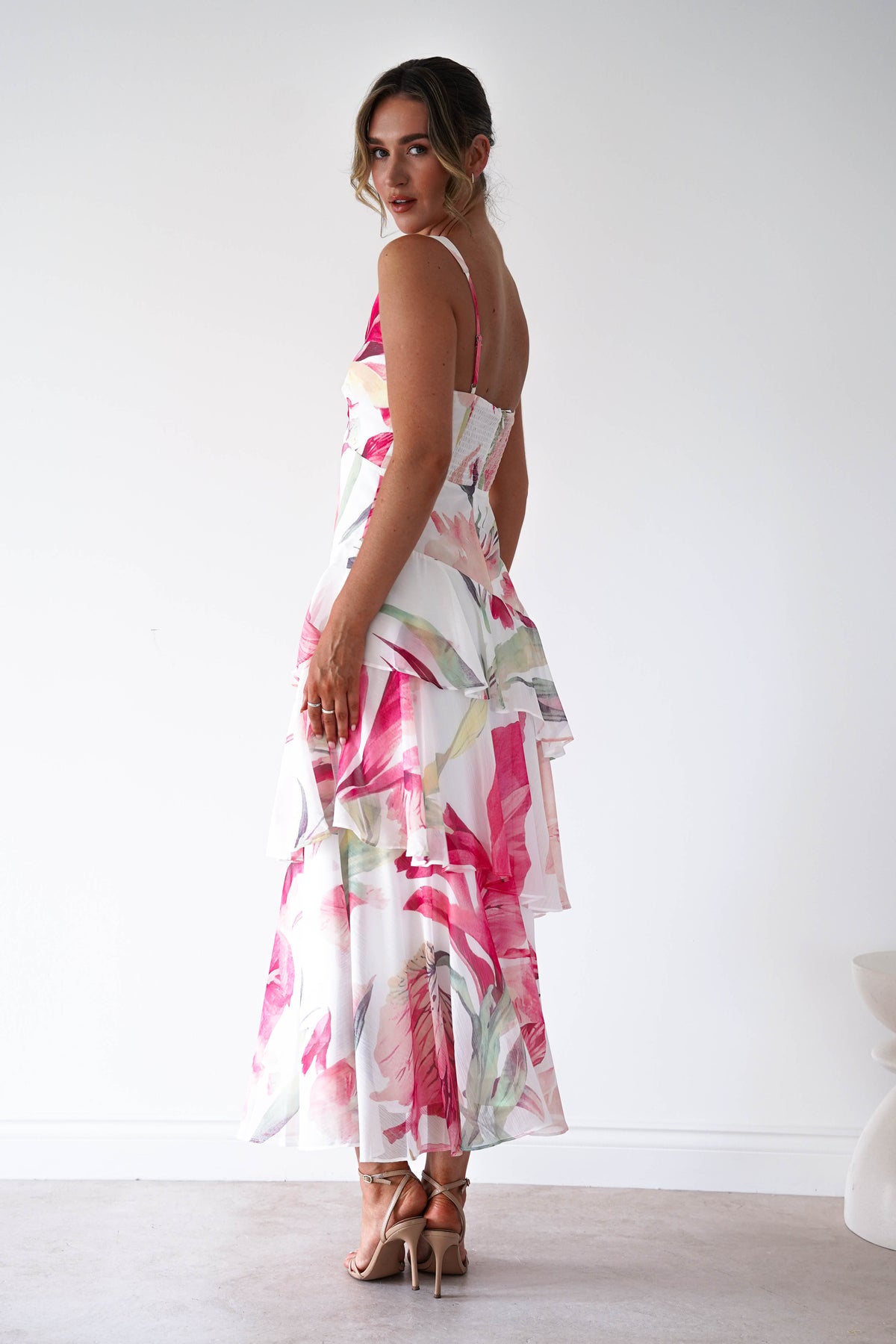Marisol Floral Print Tiered Maxi Dress | Mixed Print-Oh Hello Clothing