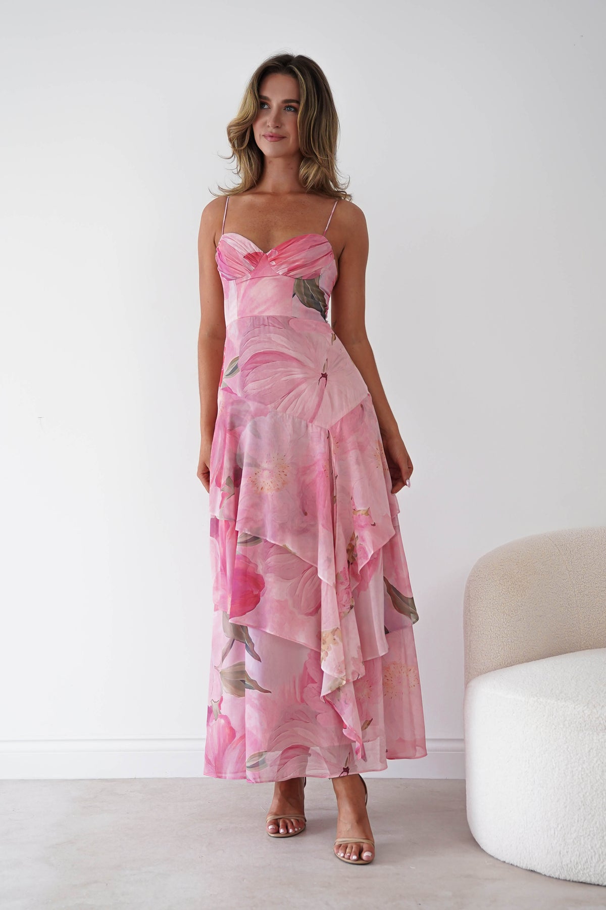 Maroma Floral Layered Maxi Dress | Pink-Oh Hello Clothing