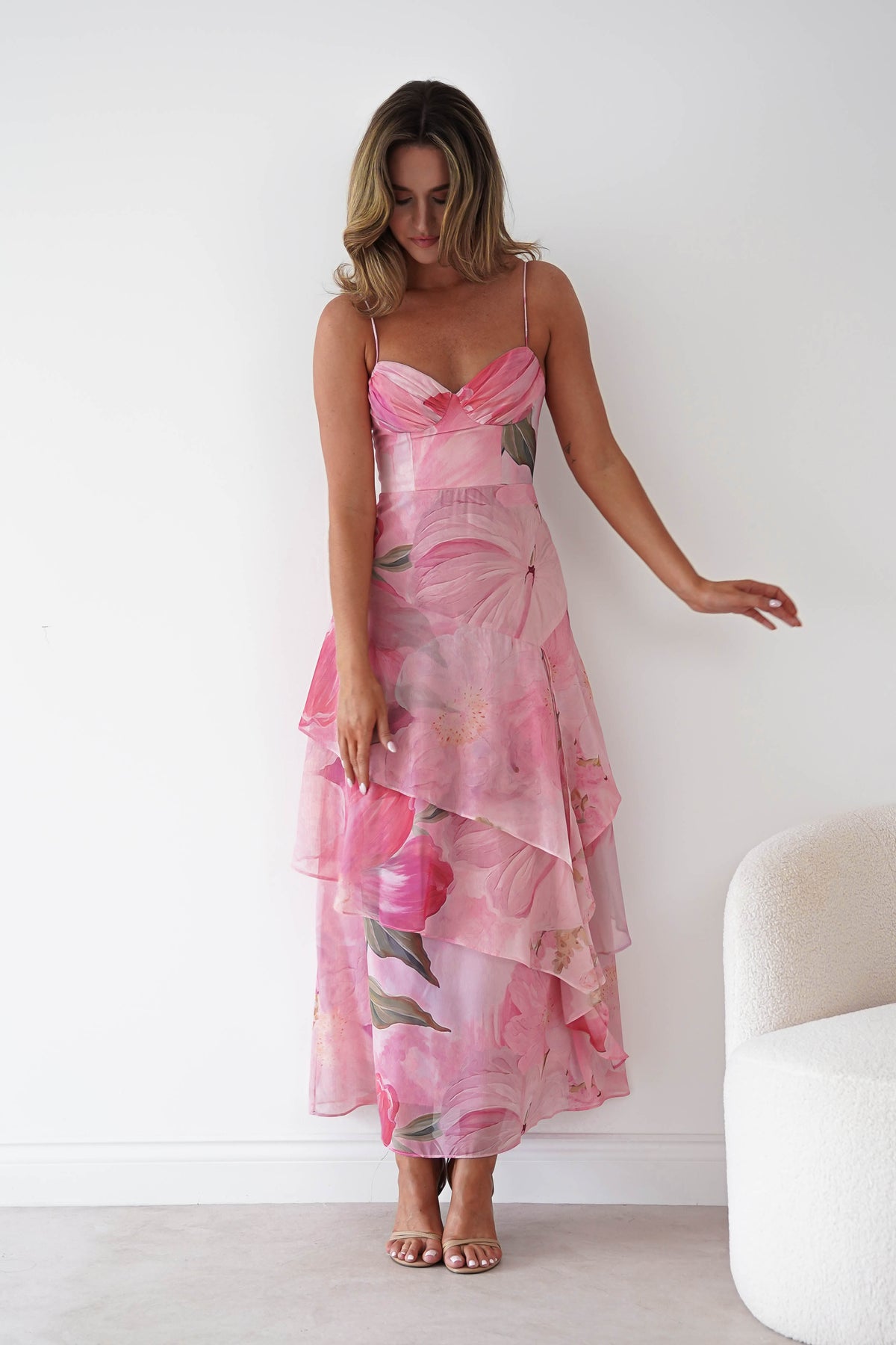 Maroma Floral Layered Maxi Dress | Pink-Oh Hello Clothing