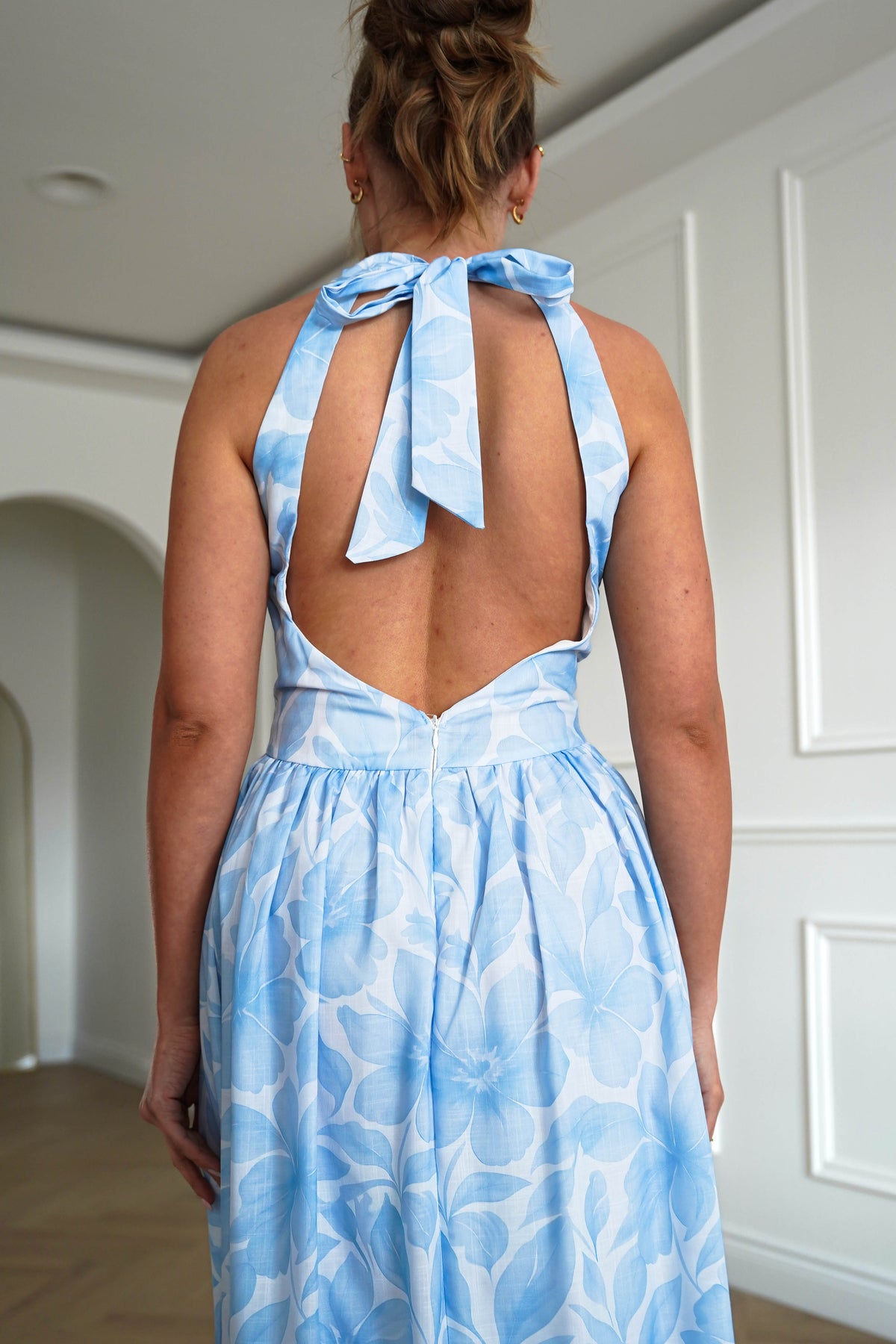 Martha Floral Halterneck Maxi Dress | Blue-Oh Hello Clothing