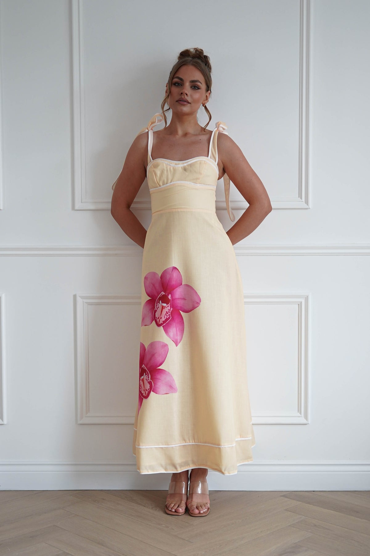 Maui Floral Sweetheart Maxi Dress | Yellow-Oh Hello Clothing
