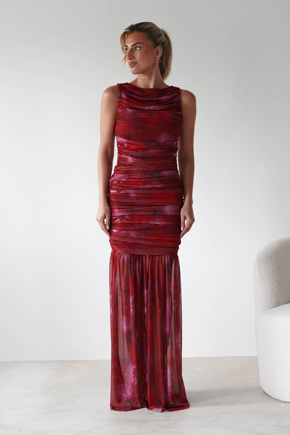 Merlo Mesh Bandage Dress | Mixed Print-Oh Hello Clothing
