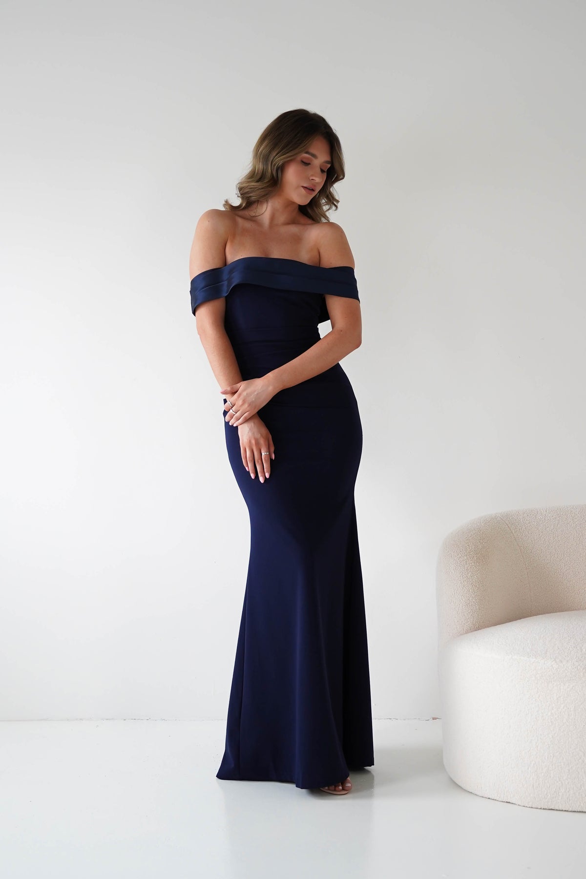Miranda Bodycon Bow Back Dress | Navy-Oh Hello Clothing