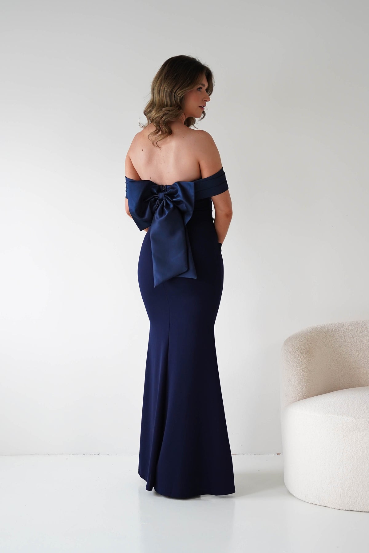 Miranda Bodycon Bow Back Dress | Navy-Oh Hello Clothing