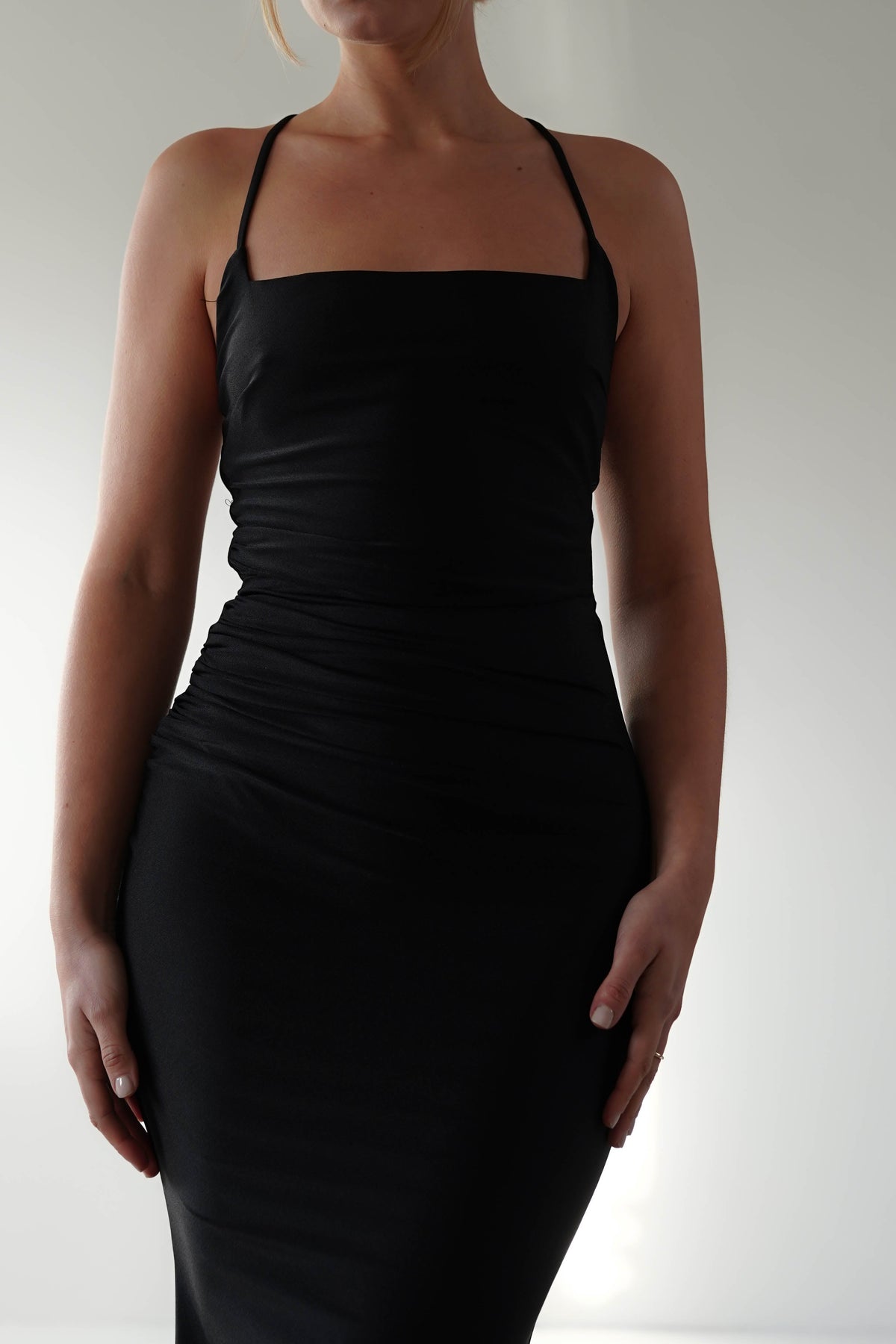 Monette Bodycon Maxi Gown | Black-Oh Hello Clothing